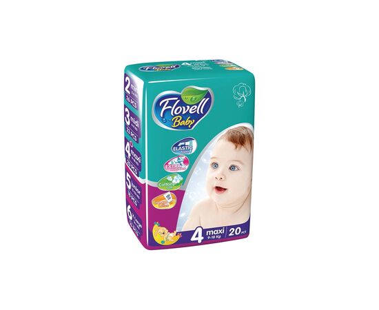 Подгузники Flovell Baby ECO Pack Розмір 4 (9-18 кг) 20 шт (8680508222153)