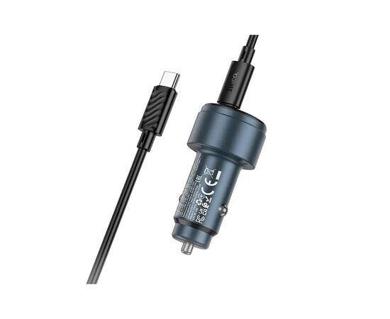 Зарядное устройство HOCO HOCO Z57 Glorious single-port USB -C PD30W + cable USB-C Metal Gray (6942007633062), изображение 3 Зарядное устройство HOCO HOCO Z57 Glorious single-port USB -C PD30W + cable USB-C Metal Gray (6942007633062), изображение 3