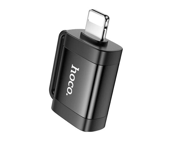 Переходник UA31A Lightning M to USB F OTG Black HOCO (6942007628082), изображение 2 Переходник UA31A Lightning M to USB F OTG Black HOCO (6942007628082), изображение 2