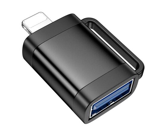 Переходник UA31A Lightning M to USB F OTG Black HOCO (6942007628082), изображение 3 Переходник UA31A Lightning M to USB F OTG Black HOCO (6942007628082), изображение 3