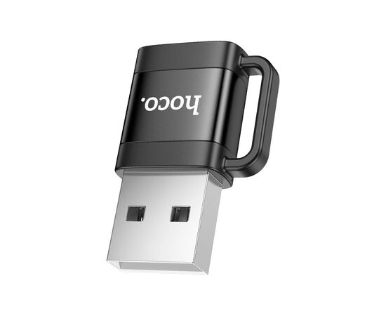 Переходник UA31D USB M to USB-C F USB2.0 Black HOCO (6942007628143)