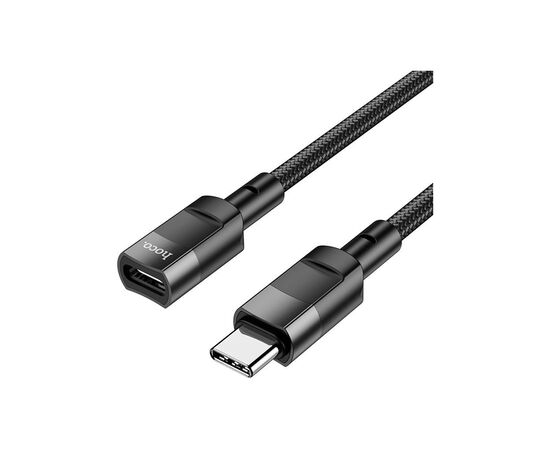 Дата кабель USB-C M to USB-C F extension 1.2m U107 black HOCO (6931474789990)