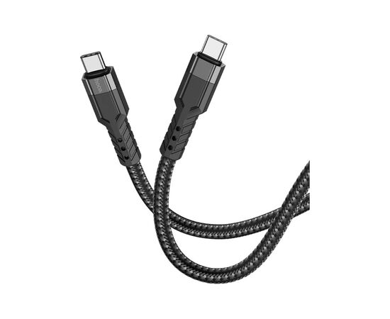 Дата кабель USB-C to USB-C 1.2m 60W U110 black HOCO (6931474770622), изображение 2 Дата кабель USB-C to USB-C 1.2m 60W U110 black HOCO (6931474770622), изображение 2