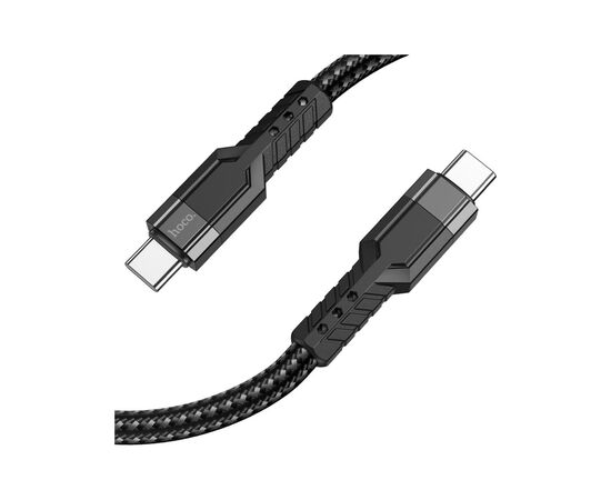 Дата кабель USB-C to USB-C 1.2m 60W U110 black HOCO (6931474770622), изображение 3 Дата кабель USB-C to USB-C 1.2m 60W U110 black HOCO (6931474770622), изображение 3