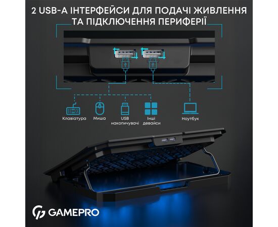 Подставка для ноутбука GamePro CP350, изображение 10 Подставка для ноутбука GamePro CP350, изображение 10