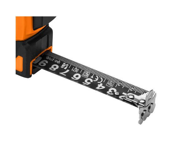 Рулетка Neo Tools Super Black, 10мx25мм, с фиксатором сматывания, магнит (67-245), изображение 6 Рулетка Neo Tools Super Black, 10мx25мм, с фиксатором сматывания, магнит (67-245), изображение 6