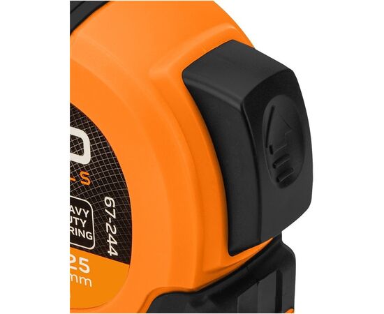 Рулетка Neo Tools Super Black, 7.5мx25мм, с фиксатором сматывания, магнит (67-244), изображение 6 Рулетка Neo Tools Super Black, 7.5мx25мм, с фиксатором сматывания, магнит (67-244), изображение 6