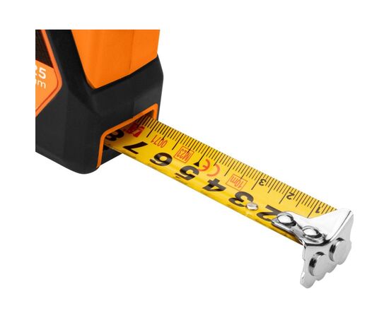 Рулетка Neo Tools 5мx25мм, с фиксатором сматывания, магнит (67-233), изображение 8 Рулетка Neo Tools 5мx25мм, с фиксатором сматывания, магнит (67-233), изображение 8