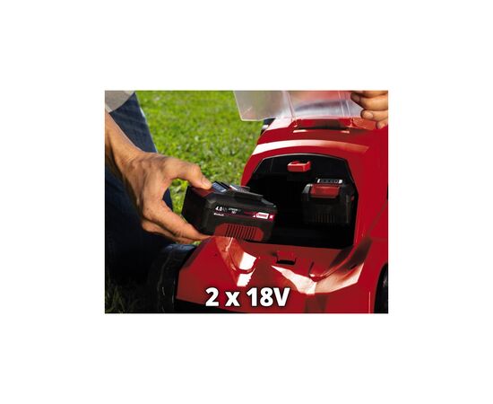 Газонокосилка Einhell PXC GE-CM 36/37 Li 36V(18+18), 37см, 45л, 25-75мм (без АКБ и ЗУ) (3413172), изображение 4