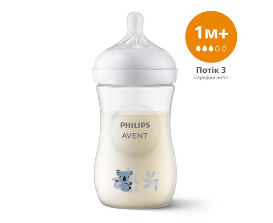 Пляшечка для годування Philips AVENT Natural Природний потік Коала 260 мл (SCY903/67)
