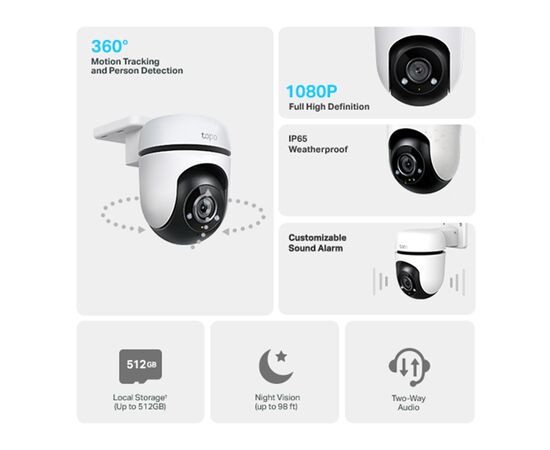 Камера видеонаблюдения TP-Link TAPO-C500, изображение 2 Камера видеонаблюдения TP-Link TAPO-C500, изображение 2