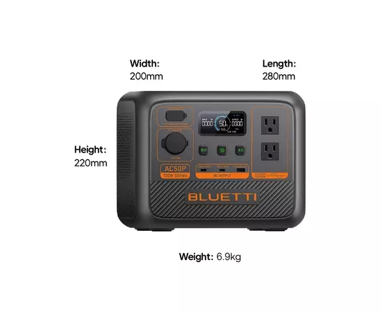 Зарядная станция BLUETTI PowerOak AC50P 700W (AC50P), изображение 3 Зарядная станция BLUETTI PowerOak AC50P 700W (AC50P), изображение 3
