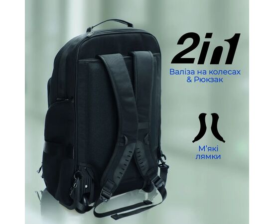 Рюкзак для ноутбука Promate 18" Rover-TR black (crampack-tr.black), изображение 3 Рюкзак для ноутбука Promate 18" Rover-TR black (crampack-tr.black), изображение 3