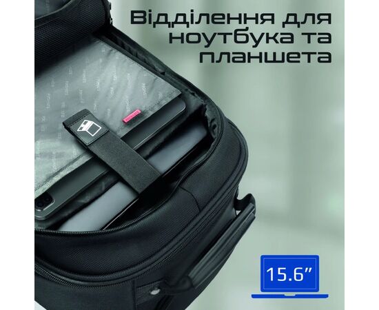 Рюкзак для ноутбука Promate 18" Rover-TR black (crampack-tr.black), изображение 6 Рюкзак для ноутбука Promate 18" Rover-TR black (crampack-tr.black), изображение 6