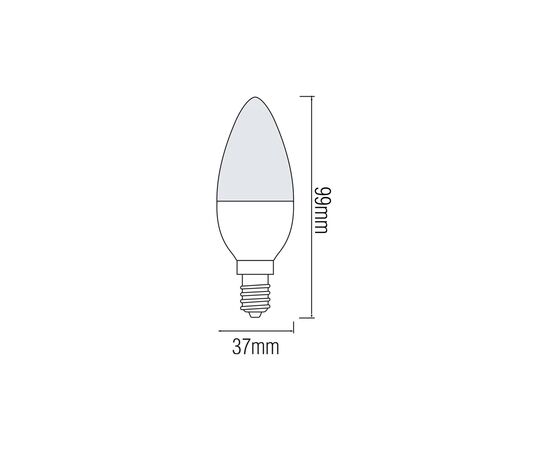 Лампочка Horoz ULTRA SMD LED 6W 3000K E14 480Lm (YT17209), изображение 2 Лампочка Horoz ULTRA SMD LED 6W 3000K E14 480Lm (YT17209), изображение 2