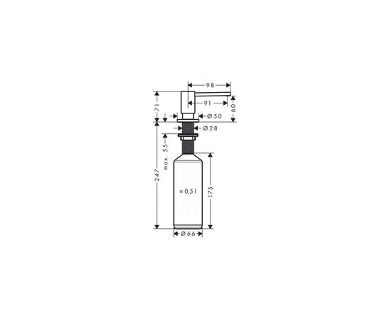 Мойка кухонная Hansgrohe S520-F480 + зміш. Focus M41 (43358400), изображение 11 Мойка кухонная Hansgrohe S520-F480 + зміш. Focus M41 (43358400), изображение 11
