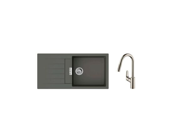 Мийка кухонна Hansgrohe S520-F480 + зміш. Focus M41 (43358800)