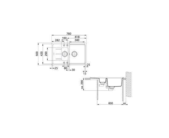 Мойка кухонная Franke Basis BFG 651-78 (114.0667.448), изображение 2 Мойка кухонная Franke Basis BFG 651-78 (114.0667.448), изображение 2