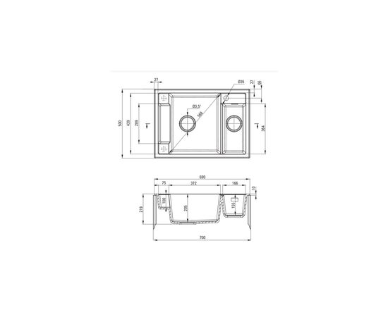 Мийка кухонна Deante Magnetic (ZRM_T503), зображення 4 Мийка кухонна Deante Magnetic (ZRM_T503), зображення 4