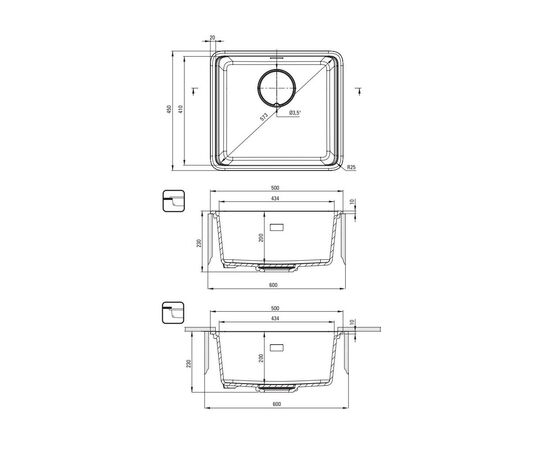 Мийка кухонна Deante Momi (ZKM_A10A), зображення 9