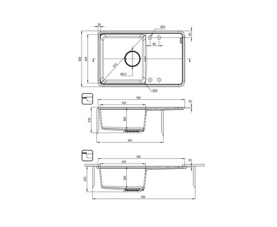 Мийка кухонна Deante Momi (ZKM_S113), зображення 4 Мийка кухонна Deante Momi (ZKM_S113), зображення 4