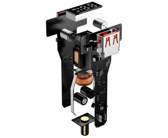 Зарядное устройство Baseus Superme Digital Display PPS Dual Quick Charger Car Charger black (TZCCZX-01), изображение 5 Зарядное устройство Baseus Superme Digital Display PPS Dual Quick Charger Car Charger black (TZCCZX-01), изображение 5