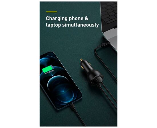 Зарядное устройство Baseus Superme Digital Display PPS Dual Quick Charger Car Charger black (TZCCZX-01), изображение 9 Зарядное устройство Baseus Superme Digital Display PPS Dual Quick Charger Car Charger black (TZCCZX-01), изображение 9