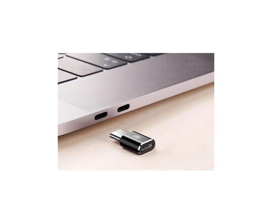 Переходник Micro USB F To USB-C M Adapter Black Baseus (CAMOTG-01), изображение 3 Переходник Micro USB F To USB-C M Adapter Black Baseus (CAMOTG-01), изображение 3
