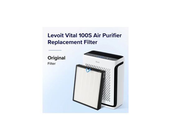 Фільтр для очисника/зволожувача повітря Levoit Vital 100S Smart True HEPA LRF-V102-WEU (HEACAFLVNEU0090Y), зображення 3 Фільтр для очисника/зволожувача повітря Levoit Vital 100S Smart True HEPA LRF-V102-WEU (HEACAFLVNEU0090Y), зображення 3