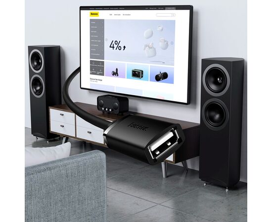 Дата кабель USB 2.0 AM/AF 1.5m cluster black Baseus (B00631101111-00), изображение 7 Дата кабель USB 2.0 AM/AF 1.5m cluster black Baseus (B00631101111-00), изображение 7