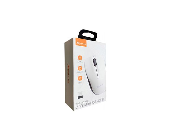 Мышка Xtrike ME GW-116 Wireless White (GW-116WH), изображение 3 Мышка Xtrike ME GW-116 Wireless White (GW-116WH), изображение 3