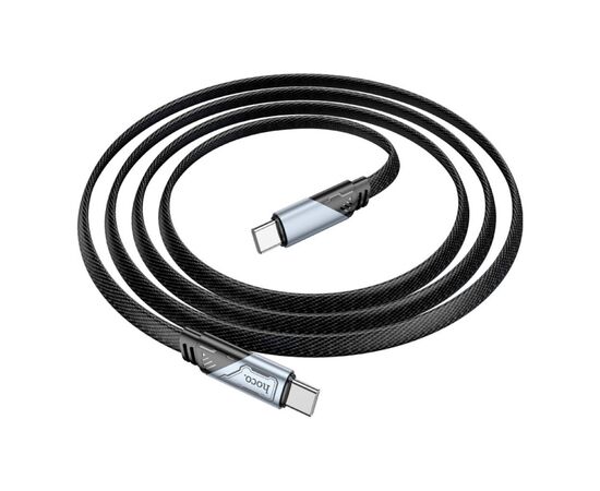 Дата кабель USB-C to USB-C 1.2m 60W nylon aluminum U119 black HOCO (6942007605021)