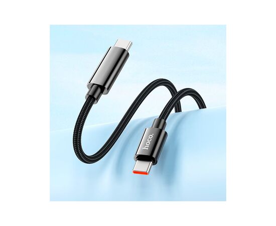 Дата кабель USB-C to USB-C 1.0m Benefit with display 100W U141 black HOCO (6942007611930), изображение 5 Дата кабель USB-C to USB-C 1.0m Benefit with display 100W U141 black HOCO (6942007611930), изображение 5