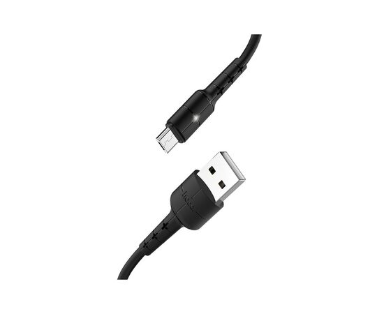 Дата кабель USB 2.0 AM to Micro 5P 1.0m Star Charging X30 black HOCO (6957531091141), изображение 3 Дата кабель USB 2.0 AM to Micro 5P 1.0m Star Charging X30 black HOCO (6957531091141), изображение 3