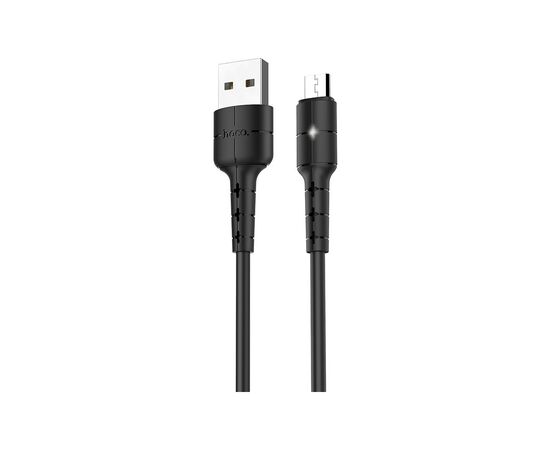 Дата кабель USB 2.0 AM to Micro 5P 1.0m Star Charging X30 black HOCO (6957531091141)
