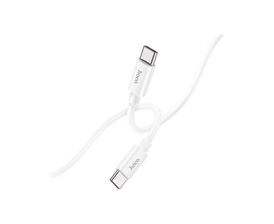 Дата кабель USB-C to USB-C 1.0m Magic silicone PD 60W X87 white HOCO (6931474783264), изображение 3 Дата кабель USB-C to USB-C 1.0m Magic silicone PD 60W X87 white HOCO (6931474783264), изображение 3