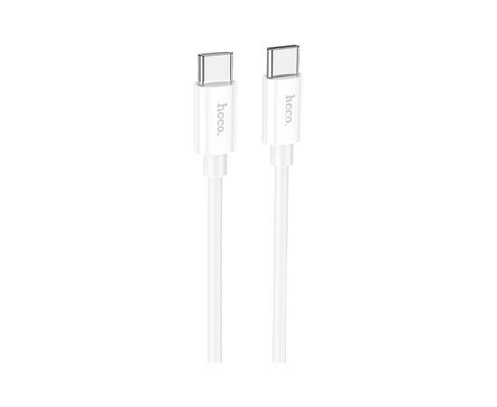 Дата кабель USB-C to USB-C 1.0m Magic silicone PD 60W X87 white HOCO (6931474783264)