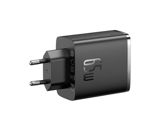 Зарядний пристрій Baseus Cube Pro Fast Charger 2C+U 65W black (P10152301113-00), зображення 6 Зарядний пристрій Baseus Cube Pro Fast Charger 2C+U 65W black (P10152301113-00), зображення 6