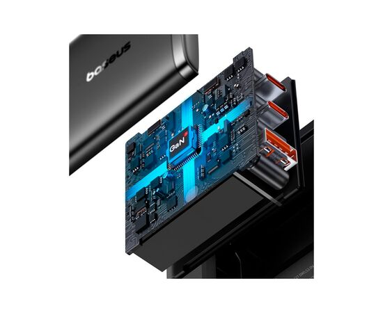 Зарядний пристрій Baseus Cube Pro Fast Charger 2C+U 65W black (P10152301113-00), зображення 8 Зарядний пристрій Baseus Cube Pro Fast Charger 2C+U 65W black (P10152301113-00), зображення 8
