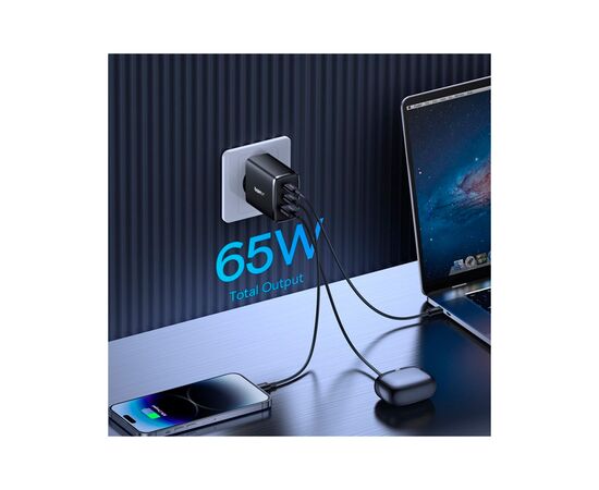 Зарядний пристрій Baseus Cube Pro Fast Charger 2C+U 65W black (P10152301113-00), зображення 9 Зарядний пристрій Baseus Cube Pro Fast Charger 2C+U 65W black (P10152301113-00), зображення 9