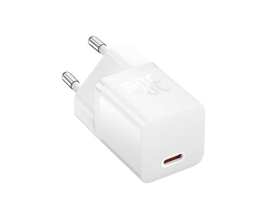Зарядное устройство Baseus GaN5 Fast Charger USB-C 30W + Cable 1.0m Type-C 100W white (P10110902213-00), изображение 2 Зарядное устройство Baseus GaN5 Fast Charger USB-C 30W + Cable 1.0m Type-C 100W white (P10110902213-00), изображение 2