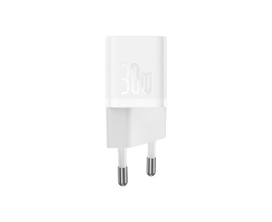 Зарядное устройство Baseus GaN5 Fast Charger USB-C 30W + Cable 1.0m Type-C 100W white (P10110902213-00), изображение 3 Зарядное устройство Baseus GaN5 Fast Charger USB-C 30W + Cable 1.0m Type-C 100W white (P10110902213-00), изображение 3