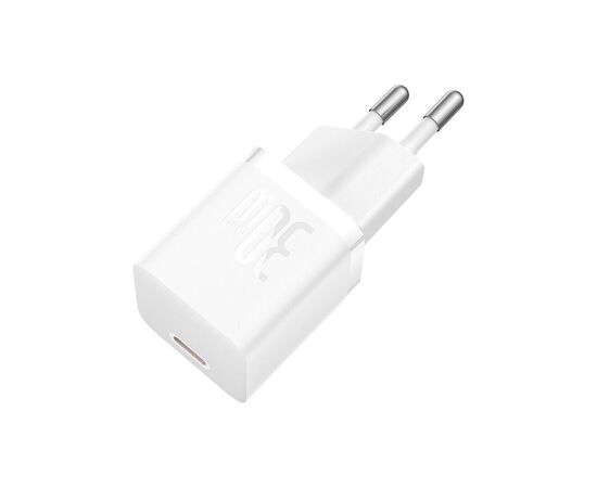 Зарядное устройство Baseus GaN5 Fast Charger USB-C 30W + Cable 1.0m Type-C 100W white (P10110902213-00), изображение 5 Зарядное устройство Baseus GaN5 Fast Charger USB-C 30W + Cable 1.0m Type-C 100W white (P10110902213-00), изображение 5