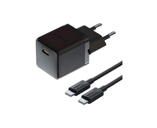 Зарядное устройство Baseus Palm Fast Charger 1C 20W + Cable 1.0m Type-C 60W black (P10111602113-01)