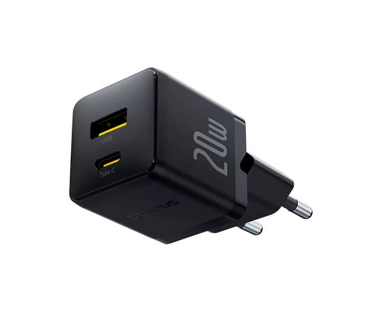 Зарядний пристрій Baseus Palm Fast Charger C+U 20W black (P10111608113-00), зображення 2 Зарядний пристрій Baseus Palm Fast Charger C+U 20W black (P10111608113-00), зображення 2