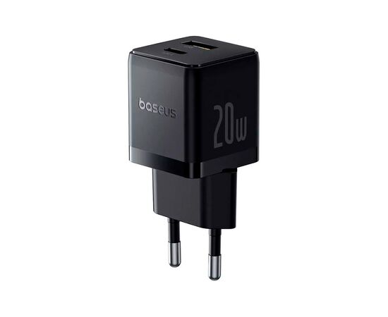 Зарядний пристрій Baseus Palm Fast Charger C+U 20W black (P10111608113-00), зображення 3 Зарядний пристрій Baseus Palm Fast Charger C+U 20W black (P10111608113-00), зображення 3