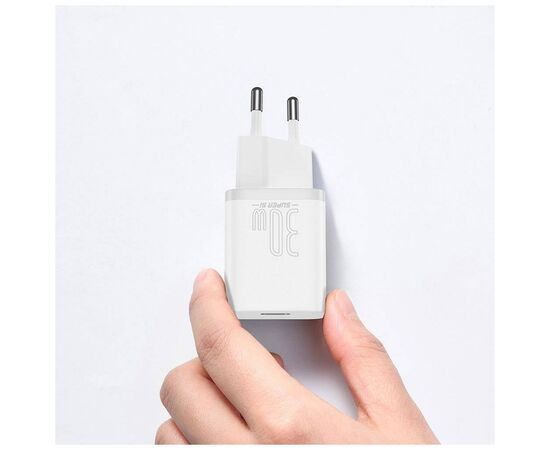 Зарядное устройство Baseus Super Si quick charger IC 30W white (CCSUP-J02), изображение 11 Зарядное устройство Baseus Super Si quick charger IC 30W white (CCSUP-J02), изображение 11