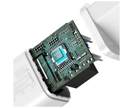 Зарядное устройство Baseus Super Si quick charger IC 30W white (CCSUP-J02), изображение 7 Зарядное устройство Baseus Super Si quick charger IC 30W white (CCSUP-J02), изображение 7
