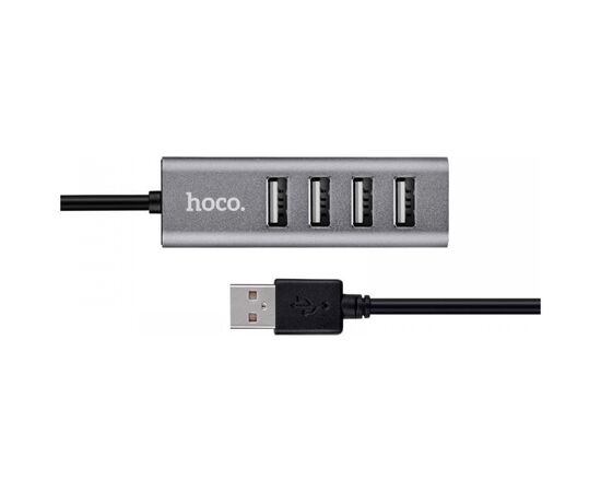 Концентратор HOCO USB 2.0 to 4xUSB Line machine HB1 Tarnish (6957531038139), изображение 2 Концентратор HOCO USB 2.0 to 4xUSB Line machine HB1 Tarnish (6957531038139), изображение 2