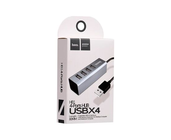 Концентратор HOCO USB 2.0 to 4xUSB Line machine HB1 Tarnish (6957531038139), изображение 4 Концентратор HOCO USB 2.0 to 4xUSB Line machine HB1 Tarnish (6957531038139), изображение 4